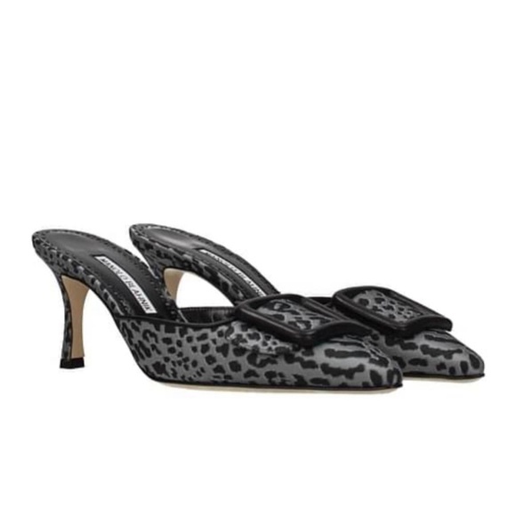 Manolo Blahnik | Shoes | Grey Leopard Manolo Blahnik Maysale | Poshmark